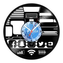 Relógio De Parede Disco Vinil Diversos - Redes Sociais - VDI-244