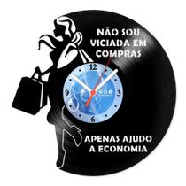 Relógio De Parede Disco Vinil Diversos - Viciada em Compras - VDI-371