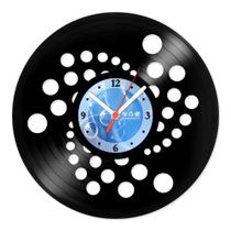 Relógio De Parede Disco Vinil Escritório - Moeda Iota- VEC-022