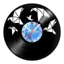 Relógio De Parede Disco Vinil Escritório - Origami 2 - VEC-003