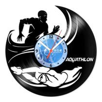 Relógio De Parede Disco Vinil Esportes - Aquathlon - VES-084
