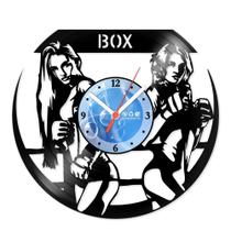 Relógio De Parede Disco Vinil Esportes - Boxe Feminino - VES-153 - Modernarte