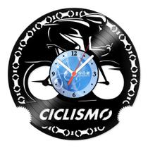 Relógio De Parede Disco Vinil Esportes - Ciclismo Speed - VES-167 Relógio De Parede Disco Vinil Esportes - Ciclismo Speed - VES-167
