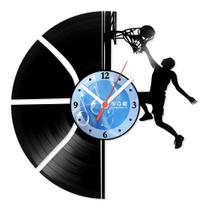 Relógio De Parede Disco Vinil Esportes - Enterrada Basquete - VES-083