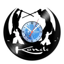 Relógio De Parede Disco Vinil Esportes - Kendo - VES-139 Relógio De Parede Disco Vinil Esportes - Kendo - VES-139