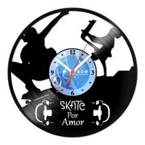 Relógio De Parede Disco Vinil Esportes - Skate Por Amor - VES-195
