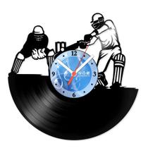 Relógio De Parede Disco Vinil Esportes - Tacada Basebol - VES-031