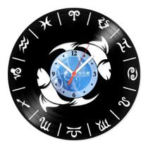 Relógio De Parede Disco Vinil Horóscopo - Signo Peixes - VHO-012 - Modernarte