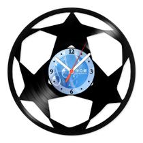 Relógio De Parede Disco Vinil Infantil - Bola Futebol - VIN-019