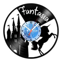 Relógio De Parede Disco Vinil Infantil - Castelo Fantasia - VIN-031