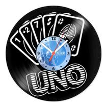 Relógio De Parede Disco Vinil Jogos e Games - Cartas Uno - VJG-007