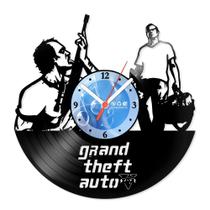 Relógio De Parede Disco Vinil Jogos e Games - Grand Theft Auto GTA - VJG-061