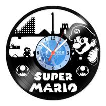 Relógio De Parede Disco Vinil Jogos e Games - Super Mario Bros - VJG-033 Relógio De Parede Disco Vinil Jogos e Games - Super Mario Bros - VJG-033