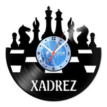 Relógio De Parede Disco Vinil Jogos e Games - Xadrez 1 - VJG-087