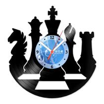Relógio De Parede Disco Vinil Jogos e Games - Xadrez - VJG-014 - Modernarte