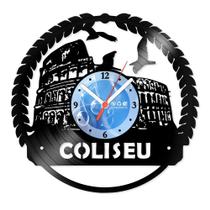 Relógio De Parede Disco Vinil Lugares - Coliseu Roma - VLU-047