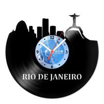 Relógio De Parede Disco Vinil Lugares - Rio de Janeiro - VLU-016 - Modernarte