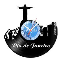 Relógio De Parede Disco Vinil Lugares - Rio de Janeiro - VLU-049 - Modernarte