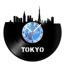 Relógio De Parede Disco Vinil Lugares - Tokio - VLU-032