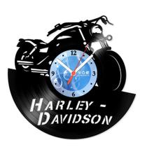 Relógio De Parede Disco Vinil Motos - Harley Davidson - VMO-022 Relógio De Parede Disco Vinil Motos - Harley Davidson - VMO-022