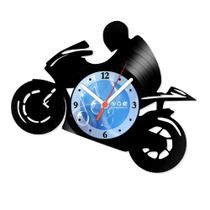 Relógio De Parede Disco Vinil Motos - Racing - VMO-005 Relógio De Parede Disco Vinil Motos - Racing - VMO-005