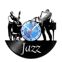 Relógio De Parede Disco Vinil Música - Jazz Music - VMU-079 Relógio De Parede Disco Vinil Música - Jazz Music - VMU-079