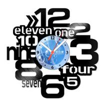 Relógio De Parede Disco Vinil Números Inglês - VNU-008