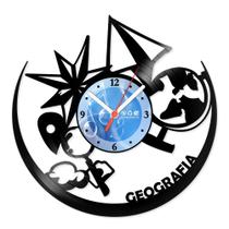 Relógio De Parede Disco Vinil Profissões - Geografia - VPR-080