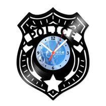 Relógio De Parede Disco Vinil Profissões - Police - VPR-007