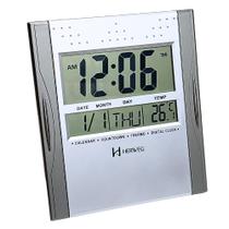Relógio de Parede e Mesa Herweg Digital Cinza Metálico 6474 - 071