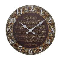 Relógio de parede em MDF islâmico de 30 cm com design de escrita corânica