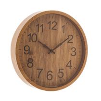 Relógio De Parede em Plástico 30,5x4cm Wood Lyor