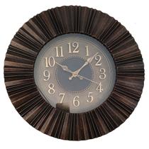 Relógio de parede estilo madeira clássico retrô grande 40x40