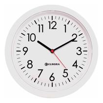 Relógio de Parede Eurora Branco 6575 Sala Cozinha Escritório