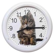 Relógio De Parede Eurora Cozinha Sala Pet Branco 6588