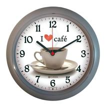 Relógio De Parede Eurora Desenho Café cor Cinza 6586 HERWEG tictac Relógio De Parede Eurora Desenho Café cor Cinza 6586 HERWEG tictac