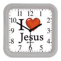 Relógio de Parede Eurora Quadrado Jesus 6592 (23 Cm)