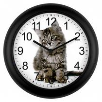 Relógio de Parede Eurora Redondo Gato 6588 (24,5 Cm)