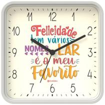Relógio De Parede Eurora Ref: 6596-021 Branco Quadrado Lar