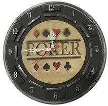 Relógio de Parede - Ficha de Poker - Fabricado no Brasil - Cód. Poker12