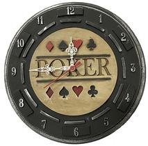 Relógio de Parede - Ficha de Poker - Fabricado no Brasil - Cód. Poker12