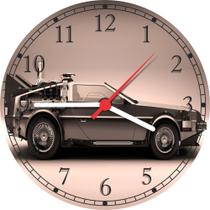 Relógio De Parede Filme De Volta Para O Futuro DeLorean Cinema Quartz Tamanho 40 Cm RC006