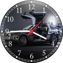 Relógio De Parede Filme De Volta Para O Futuro DeLorean Cinema Quartz Tamanho 40 Cm RC007