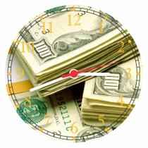 Relógio De Parede Finanças Dinheiro Decorar Gg 50 Cm 01