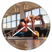 Relógio De Parede Fitness Academias Pilates Musculação - Vital Quadros Do Brasil