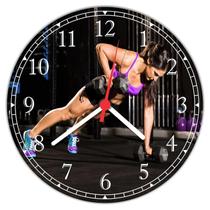 Relógio De Parede Fitness Pilates Educação Física Decorações Salas