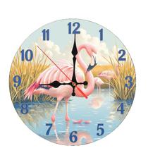 Relógio de parede Flamingo, 30 cm de diâmetro, silencioso e sem tique-taque Relógio de parede Flamingo, 30 cm de diâmetro, silencioso e sem tique-taque