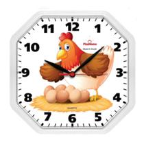 Relógio de Parede Galinha Decorativo Gama Branco - PlasHome