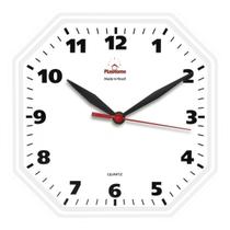 Relógio de Parede Gama Branco Clássico Oitavado Plashome Cozinha Sala Escritório