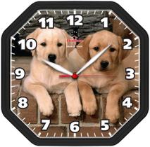 Relógio de Parede Gama Preto Cachorro Oitavado Plashome Cozinha Sala Escritório Relógio de Parede Gama Preto Cachorro Oitavado Plashome Cozinha Sala Escritório